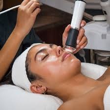 Microdermabrasion facial skin exfoliation treatment at Nail Bahar salon.