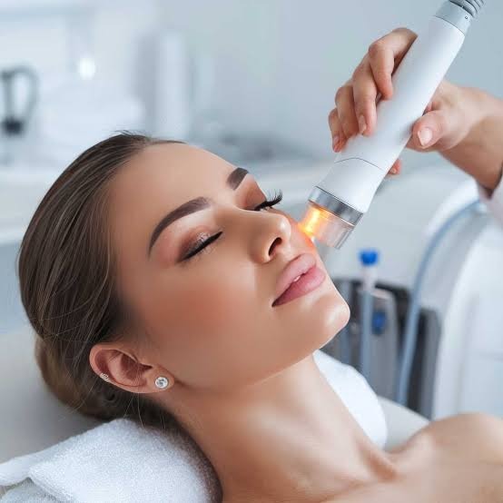 Laser facial skin therapy and skin tightening treatment at Nail Bahar salon.